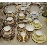 Teaware - including Coalport reverly teacup saucer and side plate, another,