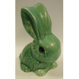 A Mid 20th Century green Sylvac rabbit.
