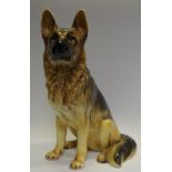 A substantial Beswick model of a German Shepard impressed model No.