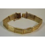 ****WITHDRAWN****A 15ct gold 6 bar gate bracelet, 23.7g.