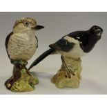 A Beswick Magpie impressed pattern no. 2305; a Beswick Kookaburra impressed pattern no.