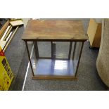 A Victorian Counter shop display cabinet by W. Freeman and sons, Norwich, two sliding doors.