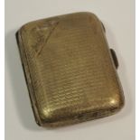A George V silver match book case,