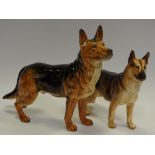 A Goebel porcelain model of an Alsatian in standing pose, modelled by Gerhard Skrobek,