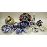 Oriental Ceramics - various 19th century Japanese and Korean wares, including vases, blue and white,