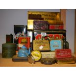 Advertising Tins - Junior Shell Oil, Allenbury's Bandages, Thornes Toffee, tobacco,