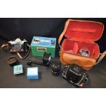 Cameras - Praktica CLC SLR body, 50mm and 135mm lenses,