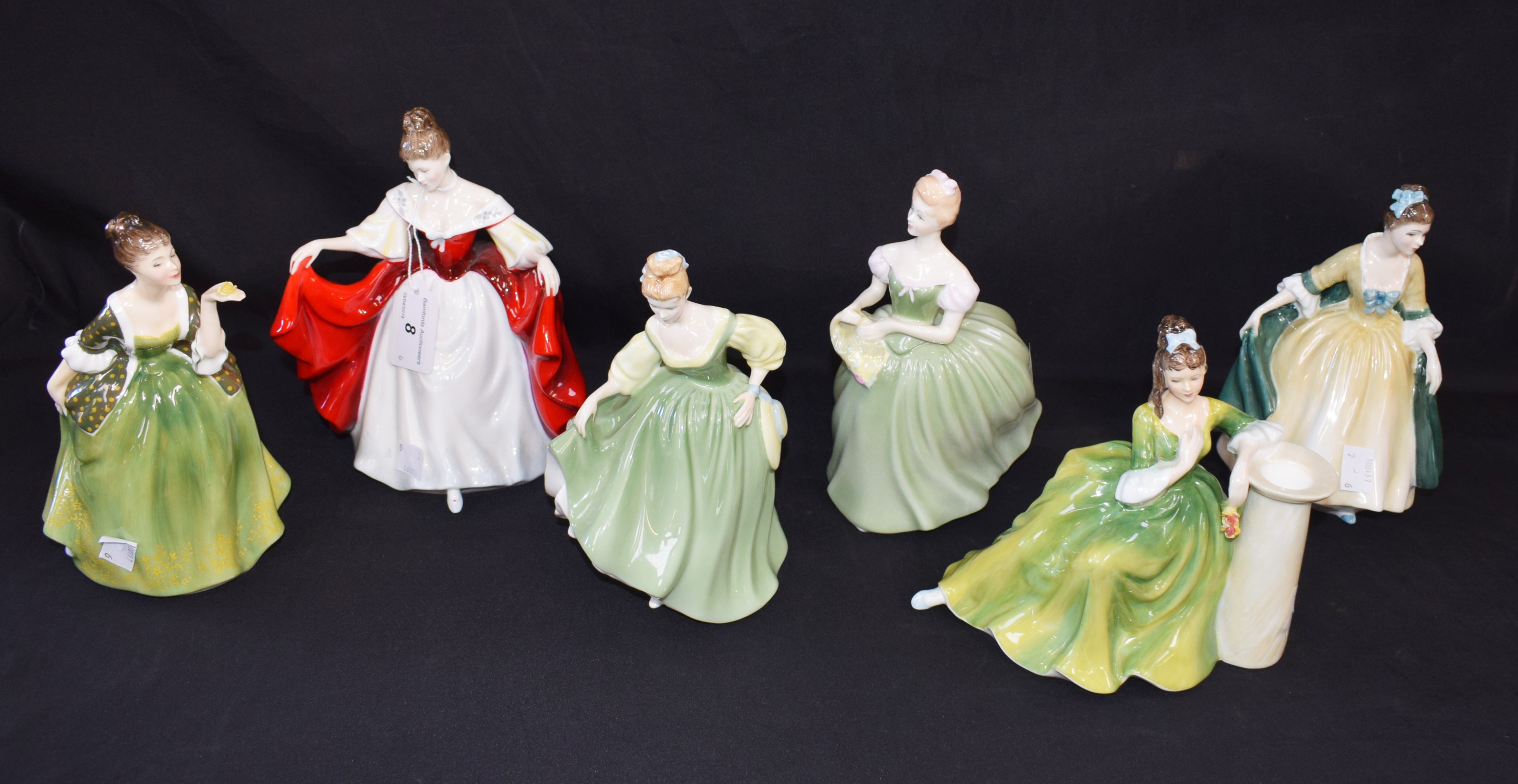 Ceramics - a Royal Doulton figure, Secret Thoughts, HN 2382; another, Fleur, HN2368; others,