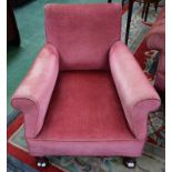 A Victorian low armchair, c.