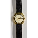 Omega - a Seamaster Cosmic automatic wristwatch, cream and black dial, gilt baton markers,