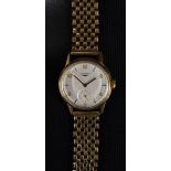 Longines - a vintage 1950s Gentleman's wristwatch, silvered dial,