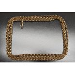 A 9ct Gold fancy link muff chain, 148cm long,