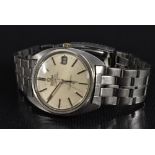 Omega - a vintage 1970s Constellation automatic wristwatch, silvered dial, block batons,