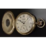 A George V silver cased half hunter ~The London pocketwatch, retailed Robinson Bros Jewellers Ltd,