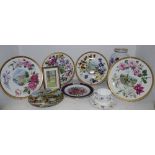 Four Royal Doulton The Chatsworth Florals Collection limited edition cabinet plates,