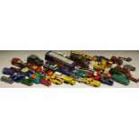 Diecast Vehicles - Corgi toys, Commer bus 7500, others, Jeep, master toys articulated trailer, etc,
