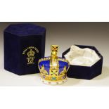 A Royal Crown Derby paperweight, One Hundred Royal Years Crown,