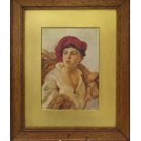 English School Italian Peasant Boy oil on canvas