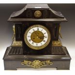 A 19th Century French marble mantel clock Roman numerals,