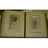 A leather bound late Victorian photo album; J.