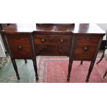 A George III mahogany sideboard,