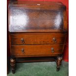 A 20th century oak bureau,