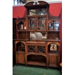 An Edwardian salon display cabinet,