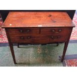 A George III mahogany lowboy/side table,