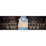 Advertising - a retro Babycham six piece boxed set of glasses;