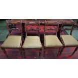 A set of four Regency mahogany dining chairs,