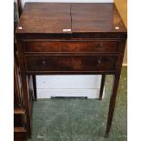 A 19th century mahogany washstand/work table,