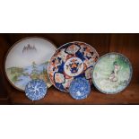 A Japanese shaped circular Imari plate,