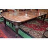 A Victorian mahogany extending dining table,