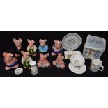 Nursery Ware - eight Natwest piggy banks; Royal Doulton The Snowman egg cup,