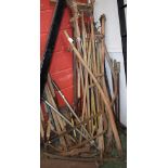 Garden Tools - scythe; sickle; rake; lawn edgers; loppers; forks; mattock;