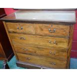 A mahogany chest of drawers, Maple & Co, 105cm high,