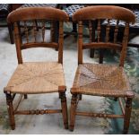 A pair of 19th century elm cottage chairs (2)