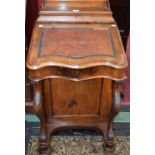 A Victorian walnut Davenport,