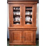 A substantial 20th century oak bookcase,