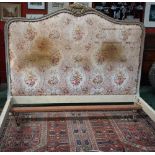 A Louis XV Revival gilt painted bed frame,