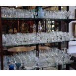 Glassware - Edinburgh and Stuart crystal drinking glasses, cut glass bowls, jugs; etc,