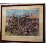 Terence Cuneo, by and after, The Cheese Fair, coloured print,