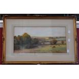 George Oyston (20th century) Grazing Sheep signed, dated 1920,