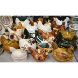 Ceramic chicken egg holders, including Price, Portmeirion, Beswick, Sadler,