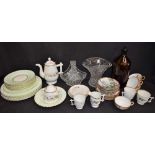 Ceramics and Glass - a Japanese Noritake part tea set, for six, comprising side plates,