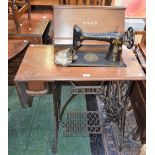 An early 20th century Singer treadle sewing machine