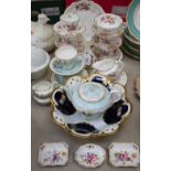 Ceramics - a Royal Crown Derby Posies pattern part tea set, comprising cups, saucers, side plates,