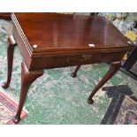 A 19th century mahogany double-action card and tea table,