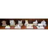 Ceramics - Coalport Cottages, including Thatched Cottage, Oast House, Christmas Cottage,