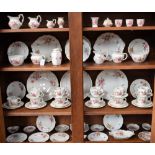 A Royal Crown Derby Posies pattern part tea service, comprising cups, saucers, side plates,